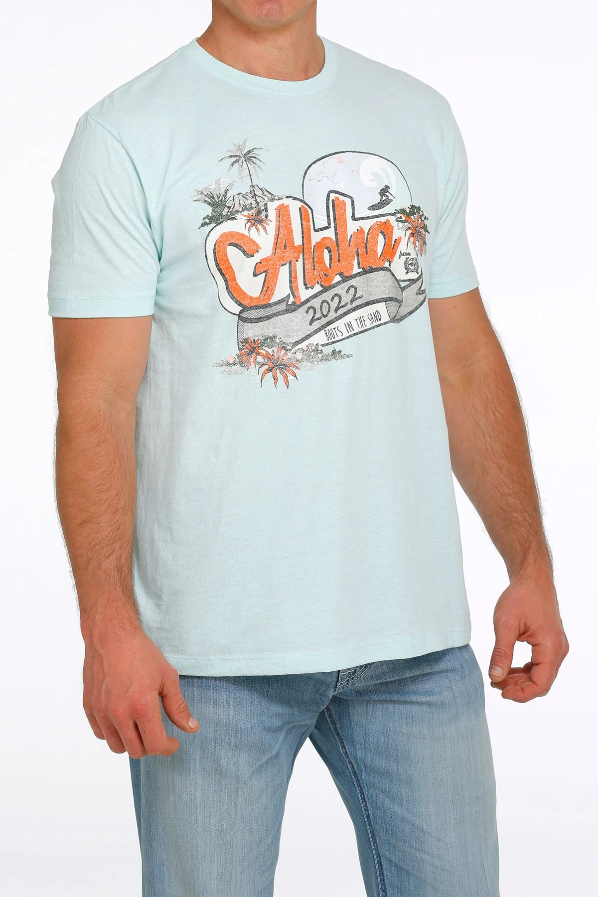 MENS S/S TEE LIGHT BLUE 2X