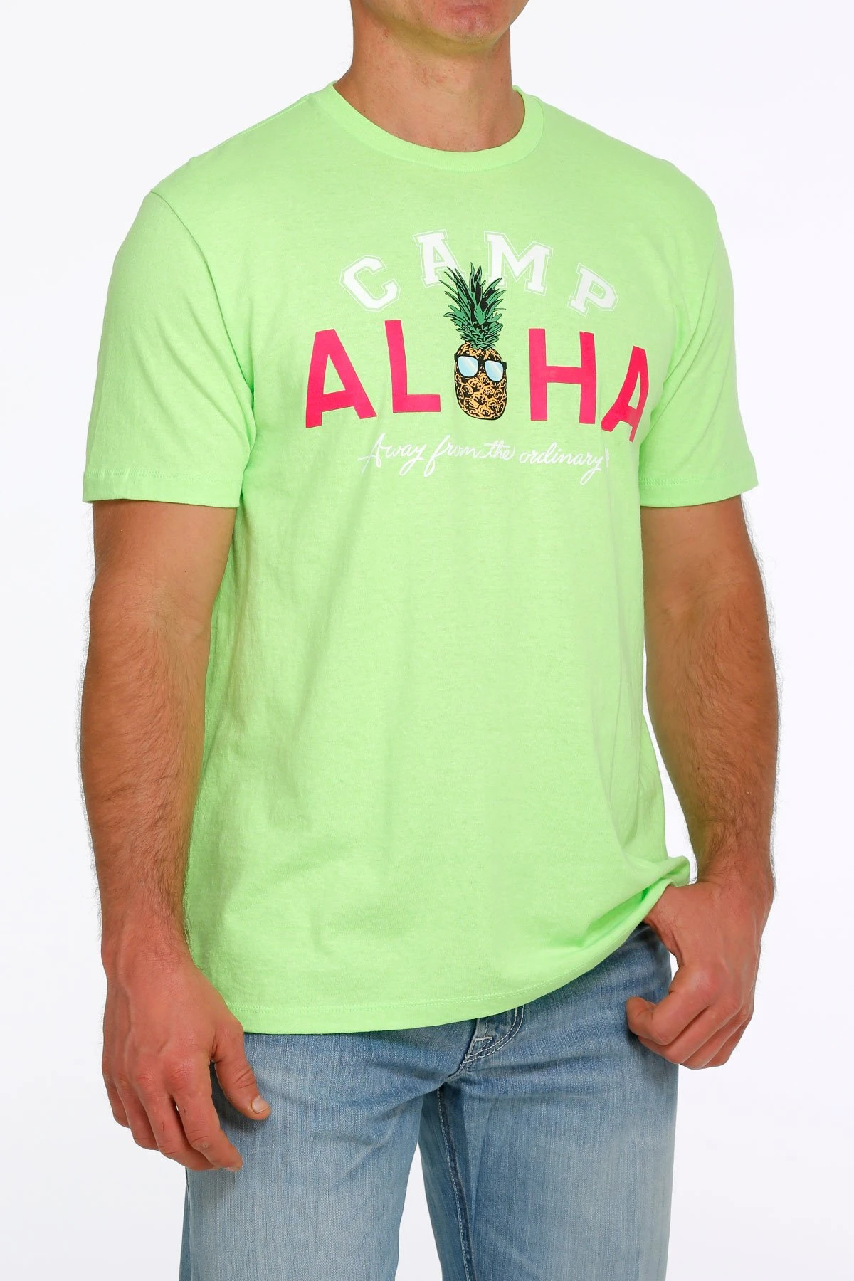 MENS S/S TEE HEATHER GRN M