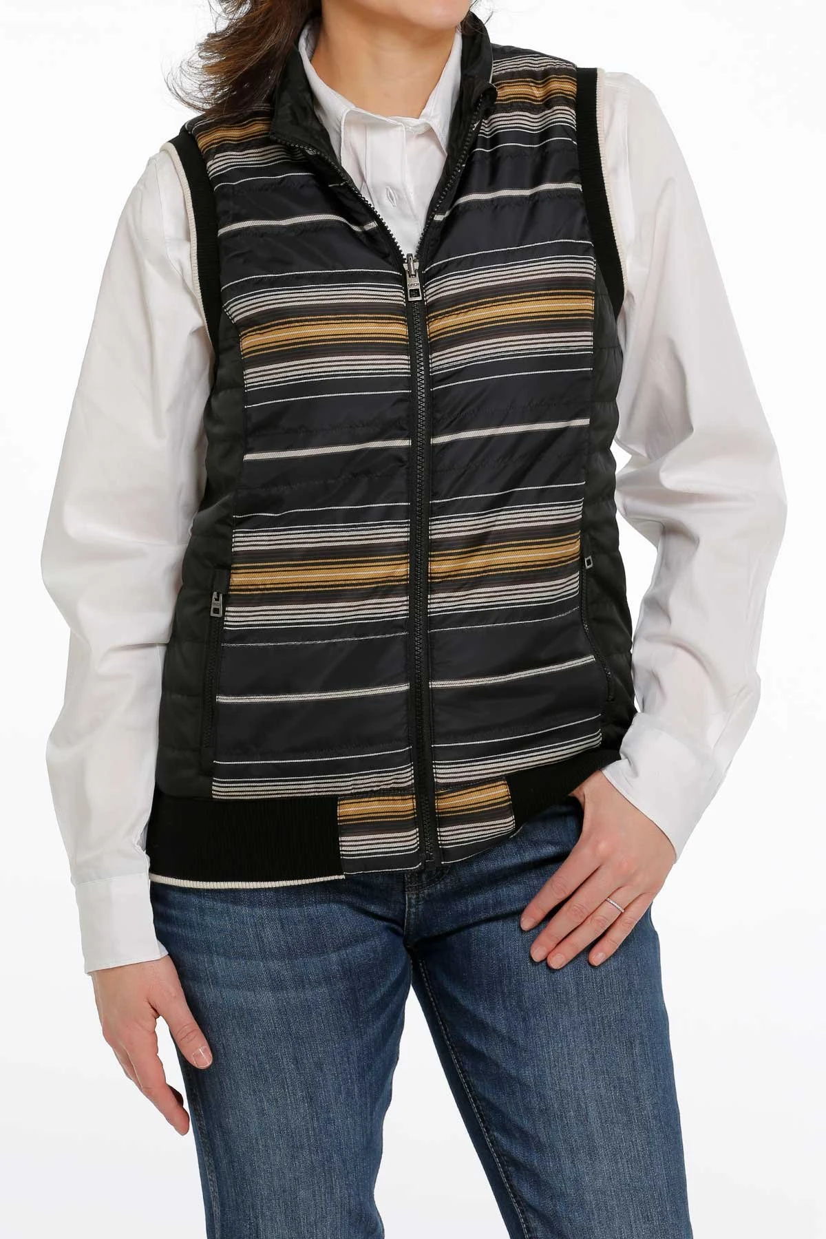 CINCH WMS BLACK QUILTED VEST XXL