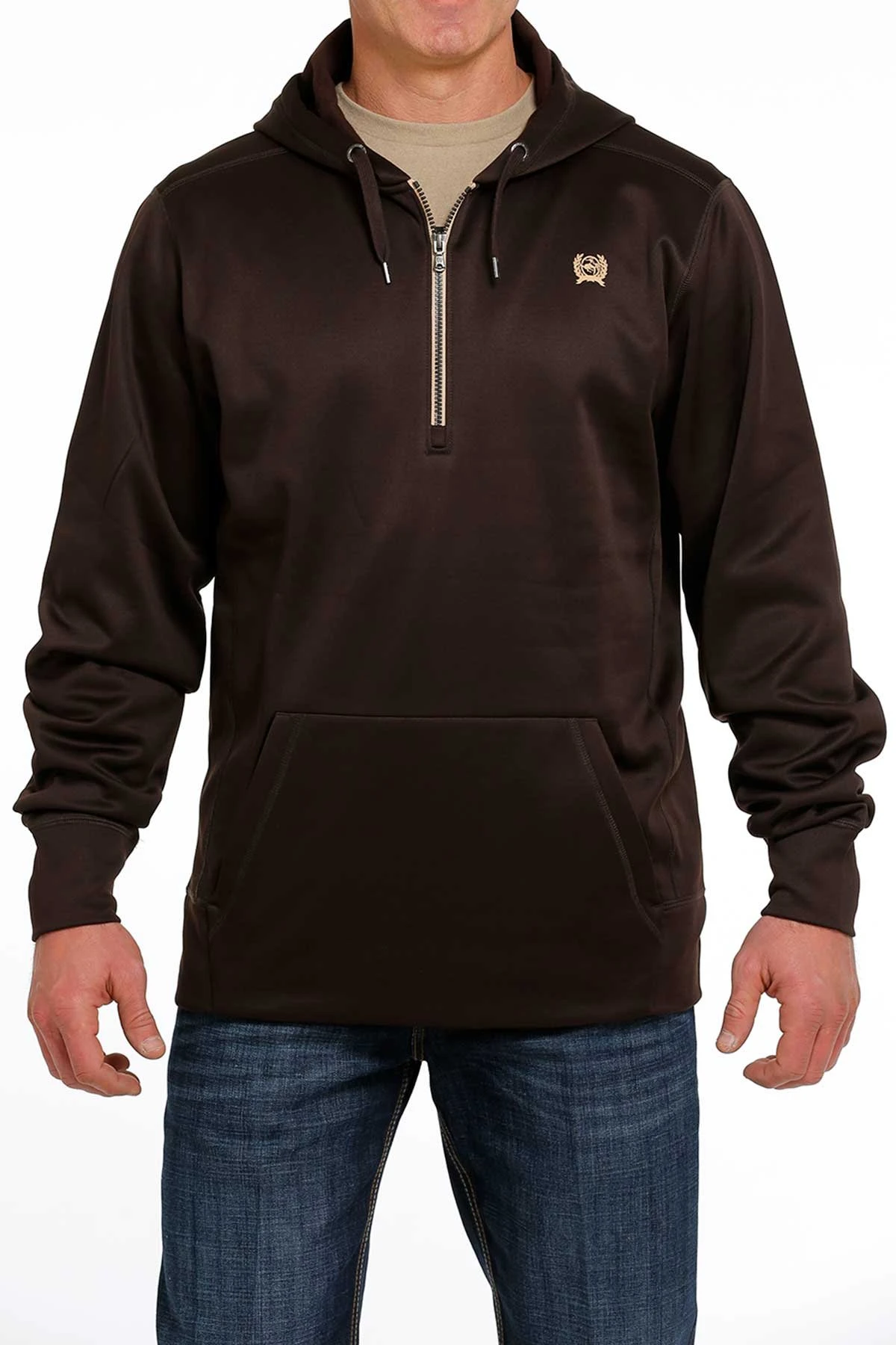 CINCH MNS BROWN PULLOVER L