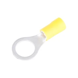 GARDNER BENDER Ring Terminal, Vinyl Insulated Barrel, Solderless, 1/4-3/8 Stud, 12-10 AWG, 13-Pk.