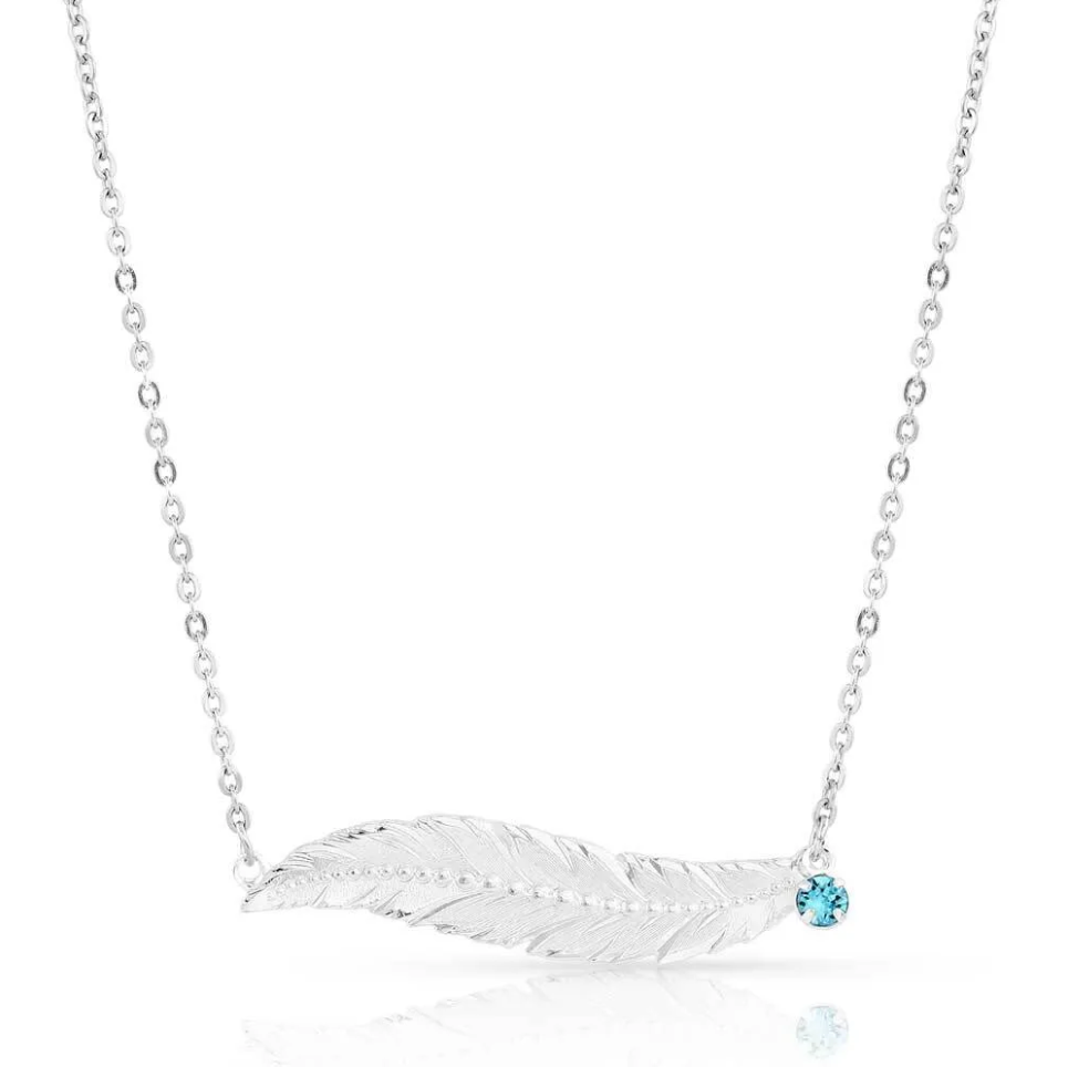 NC-SILVER HORIZONTAL FEATHER