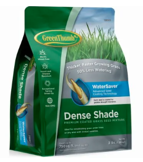 GREEN THUMB Premium Coated Grass Seed, Northern Dense Shade, 3-Lbs.