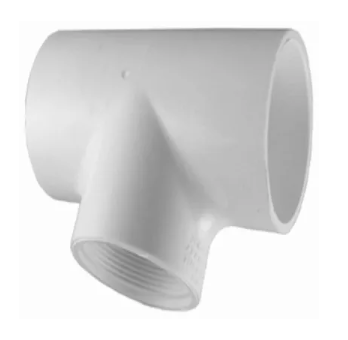 CHARLOTTE PIPE Schedule 40 PVC Pressure Reducing Tee, White, 3/4 x 3/4 x 1/2 In.