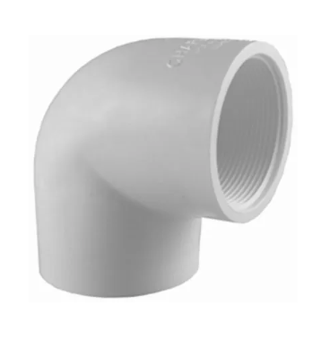 CHARLOTTE PIPE Schedule 40 PVC 90-Degree Pressure Elbow, White, 1/2 In.