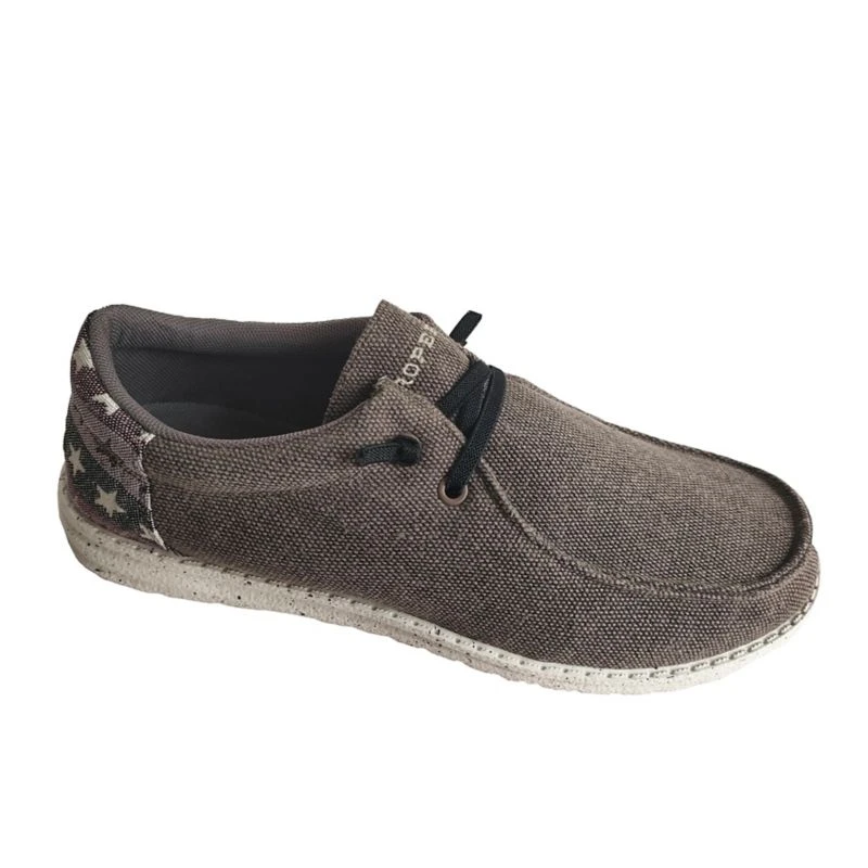 MEN BRN CANVAS MULTI FABRIC 7