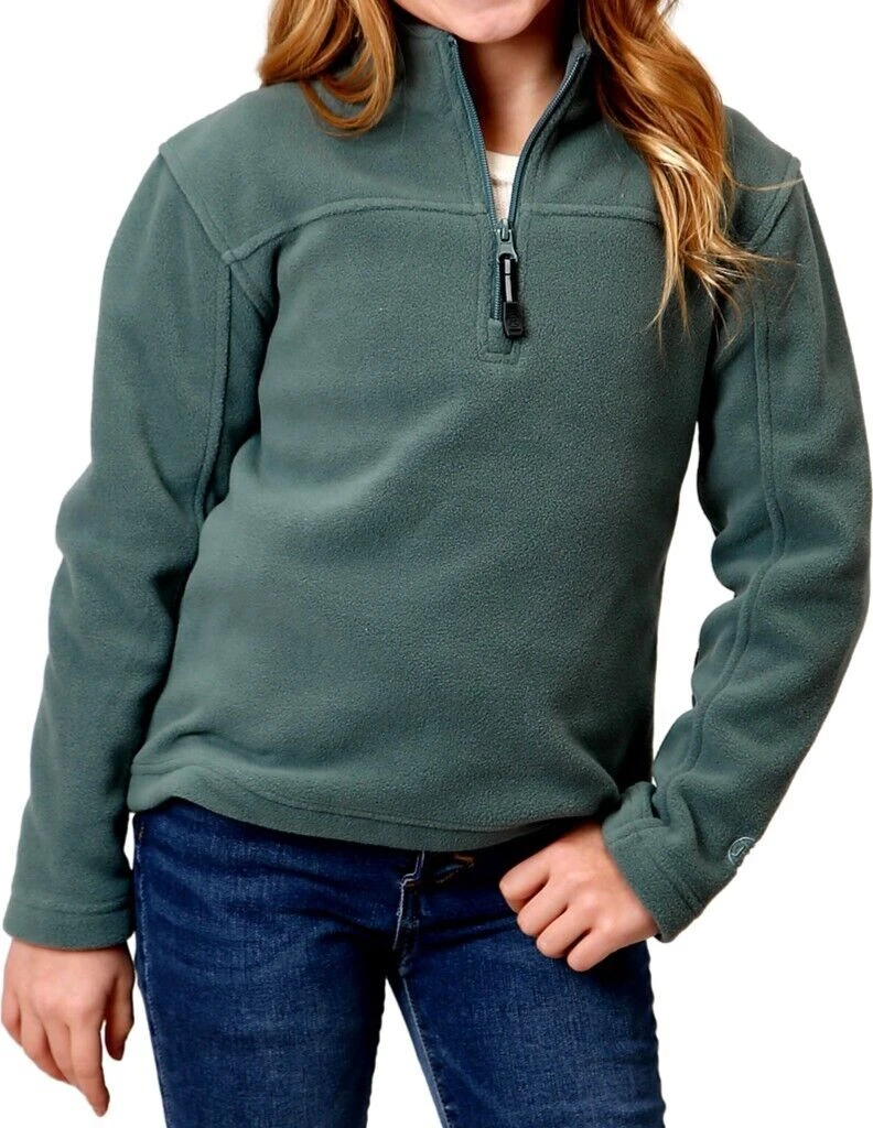 ROPER GIRLS GREEN FLEECE L