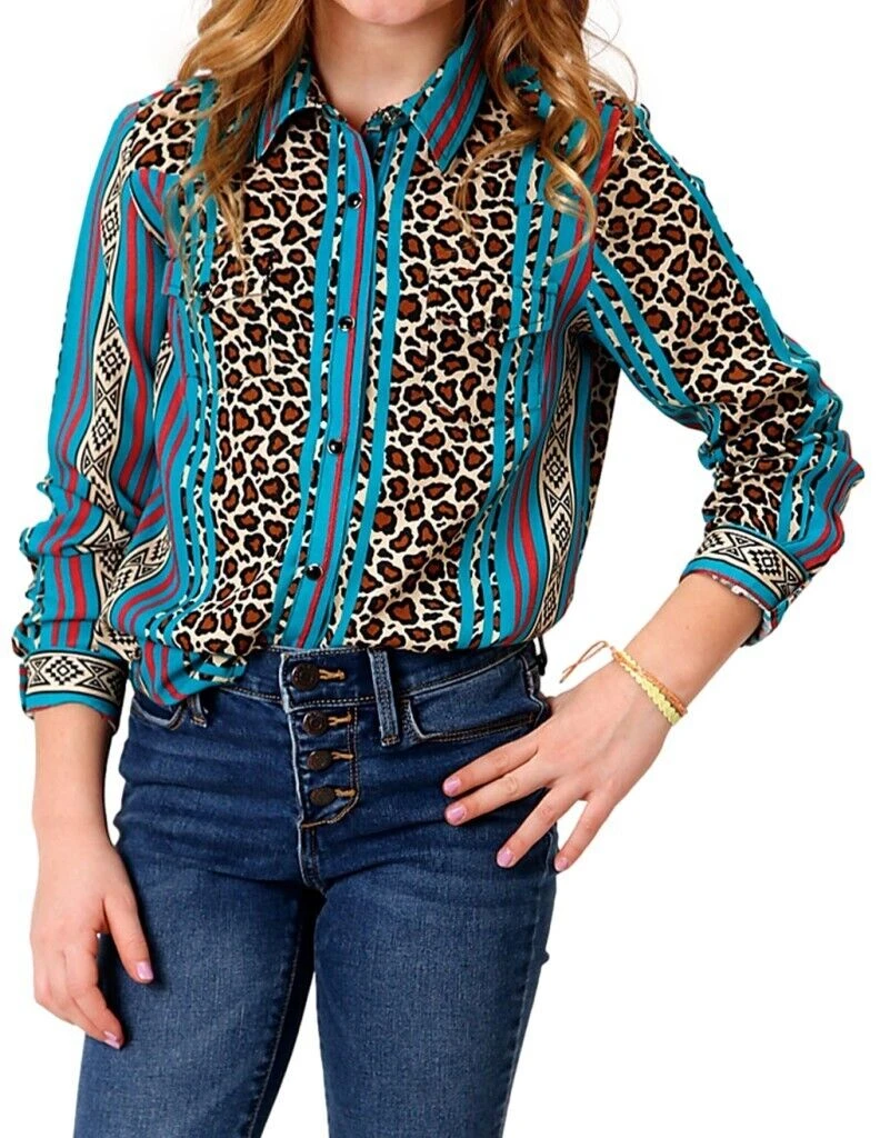 ROPER GIRLS LEOPARD STRIPE XS