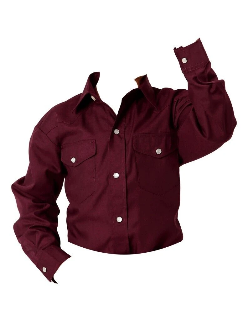 ROPER BOYS LS SOLID WINE XS