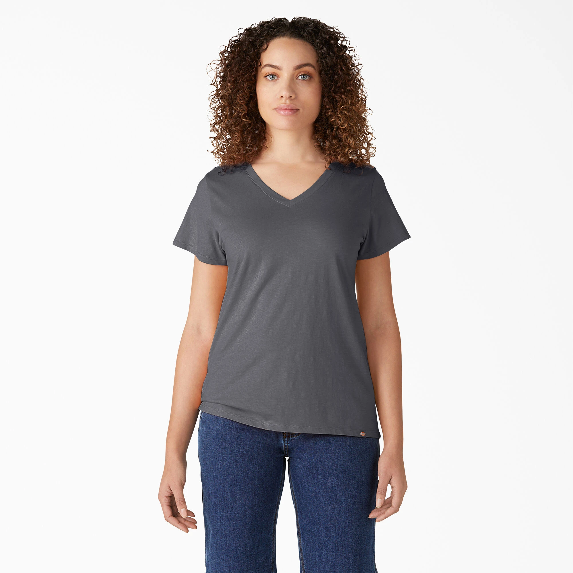 WOMENS S/S POCKET T GRY L