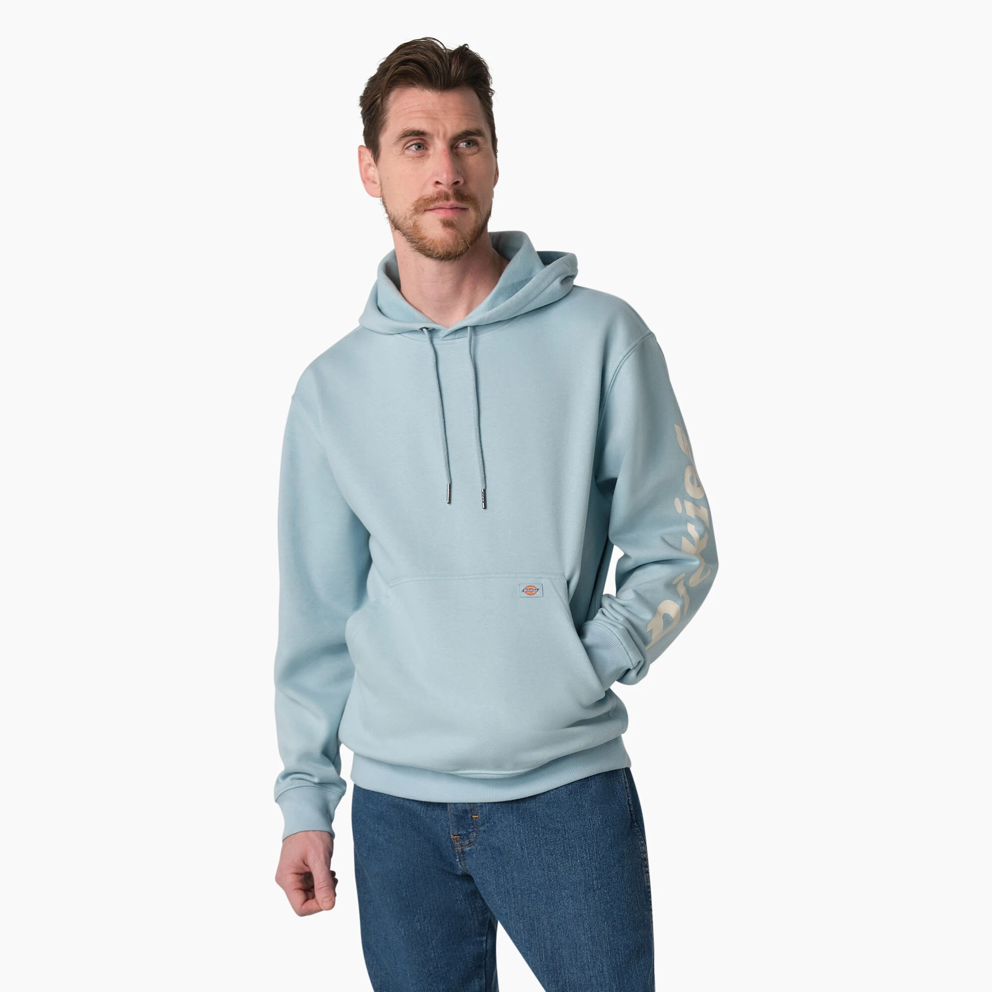 MNS FLC LS PULLOVER BLUE M