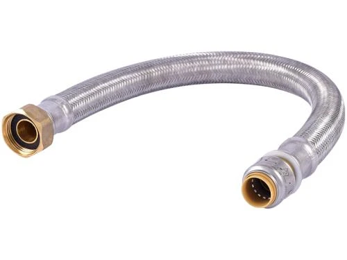 SHARKBITE 18-In. Braided Water Heater Connector, Lead-Free, 1/2 x 3/4 FIP