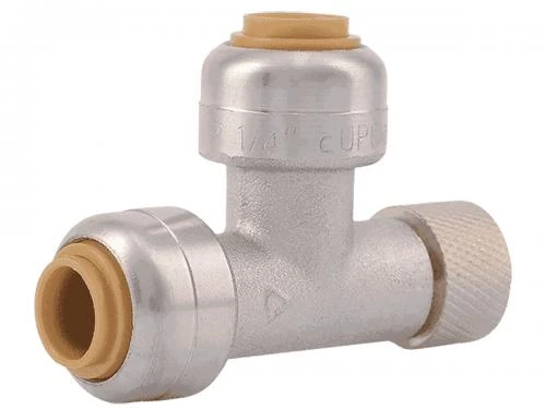 SHARKBITE 1/4 x 1/4 x 3/8-In. Stop Valve Pipe Tee Adapter