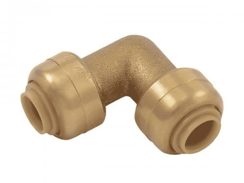 SHARKBITE Brass Push 90-Degree Elbow, 1/4-In.