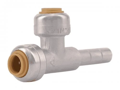 SHARKBITE 1/4 x 1/4 x 1/4-In. Adapter Pipe Tee, Lead-Free
