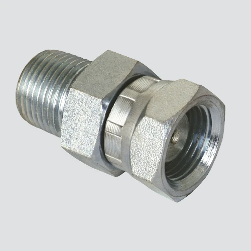 APACHE Style 1404 1/4" Male Pipe Thread x 1/4" Female Pipe Thread Swivel Hydraulic Adapter (Packaged)