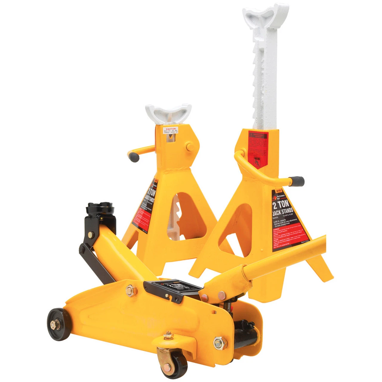 PERFORMANCE TOOL 2 Ton Trolley Jack & Stand