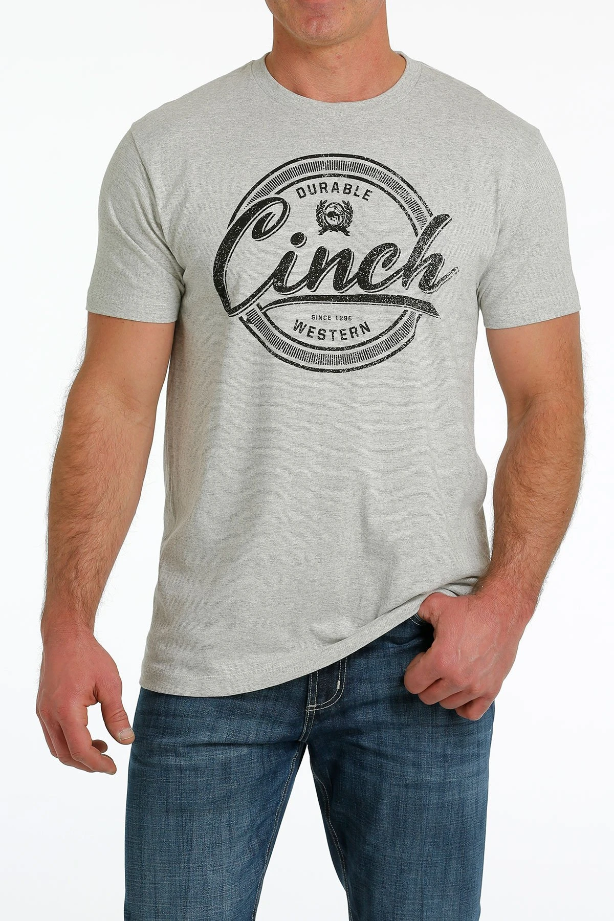 CINCH MNS SS HEATHER GRAY TEE S