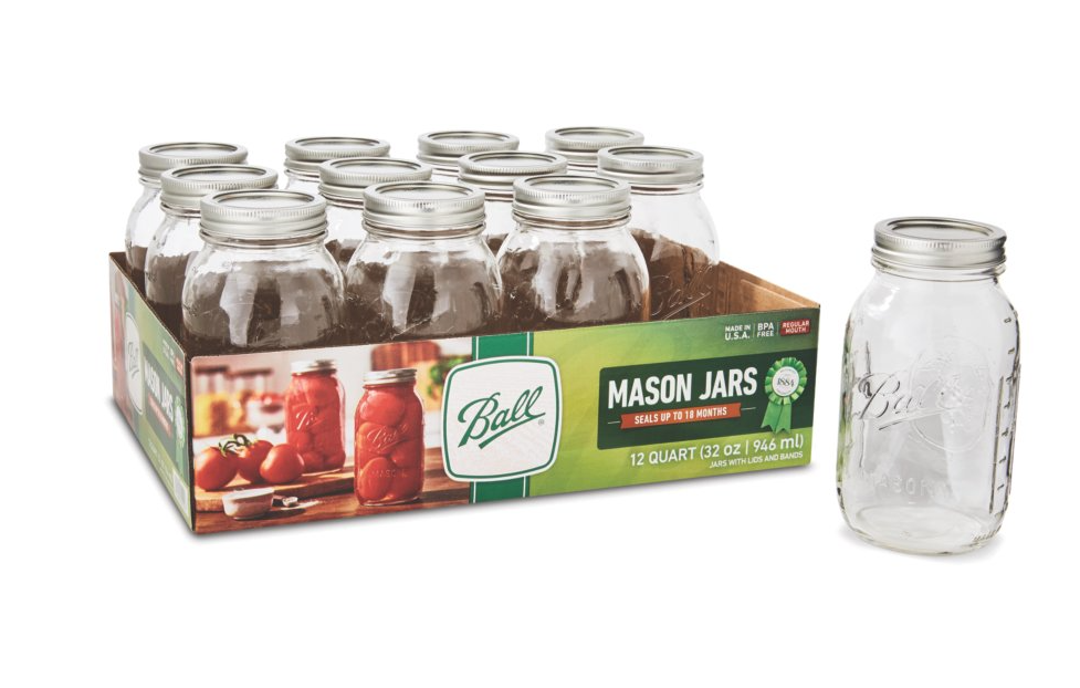 Ball® Mason Jars & Lids, Regular Mouth, 12-Pk