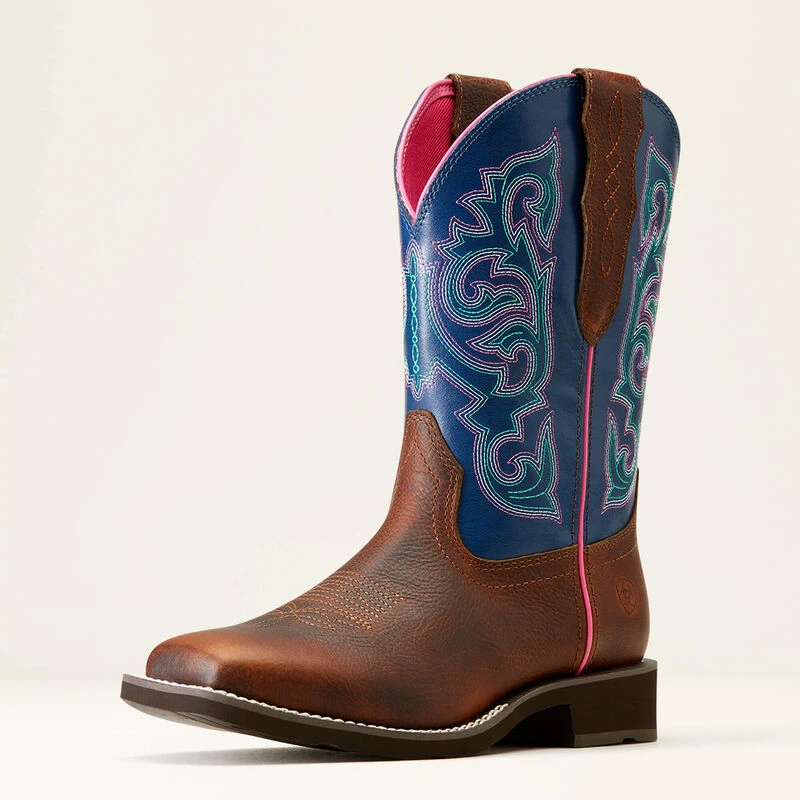 ARIAT WOMEN'S DELILAH STRETCHFIT WESTERN BOOT, DARK COTTAGE COLOR, 8/MEDIUM