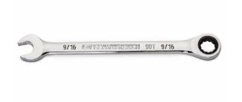 GEARWRENCH Combination Ratcheting Wrench, 90-Tooth, 12-Point, 9/16 In.