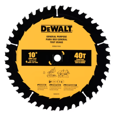 DEWALT 10 in General Purpose Saw Blade (40 Tooth)