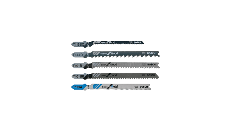 BOSCH Wood/Metal-Cutting Jigsaw Blade Set, 5-Pc.