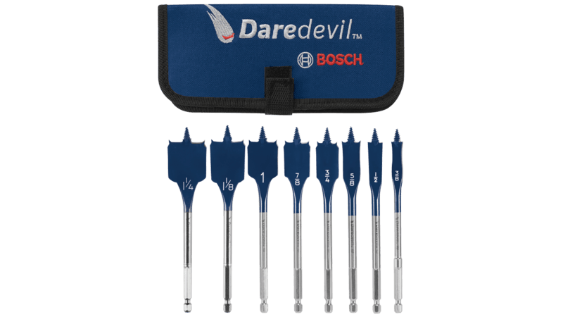 BOSCH 8 pc. Daredevil® Standard Spade Bit Set with Pouch