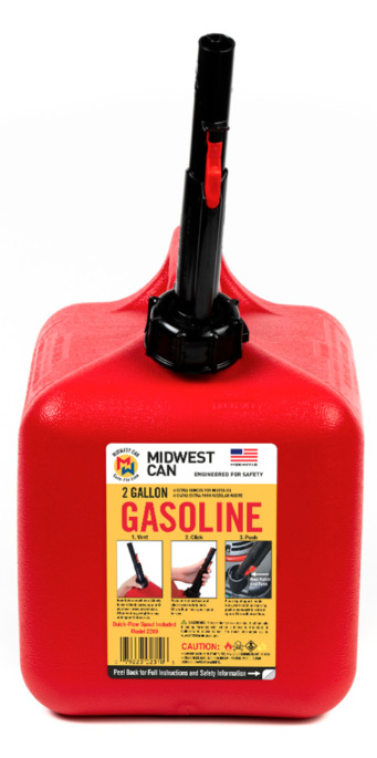MIDWEST CAN 2 GALLON GAS CAN