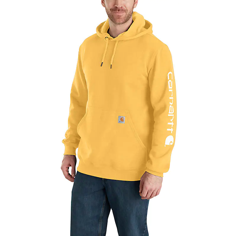 CARHARTT LOOSE FIT MIDWEIGHT LOGO SLEEVE GRAPHIC HOODIE SUNDANCE HEATHER MEDIUM Jerome Valley Wide Country Store