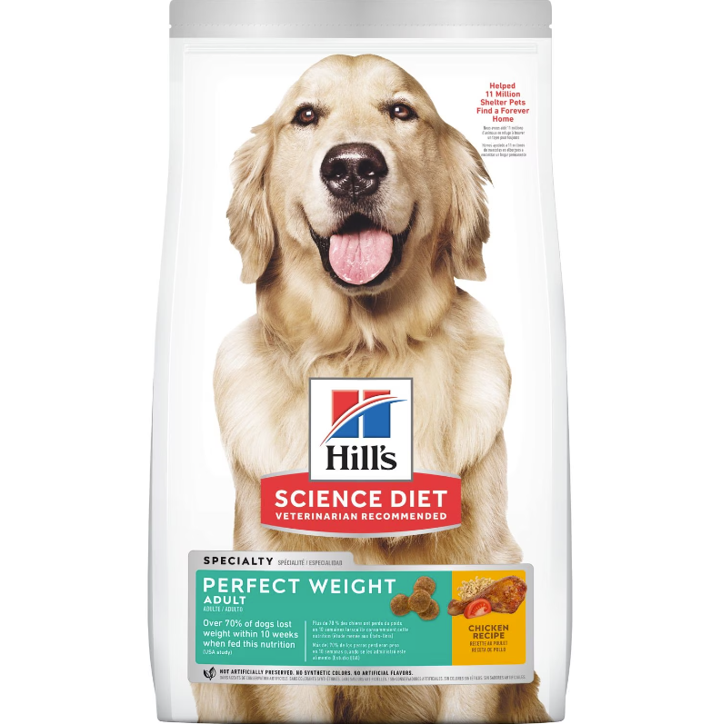 Hill's Science Diet Adult Perfect Weight Chicken Recipe Dog Food, 25lb