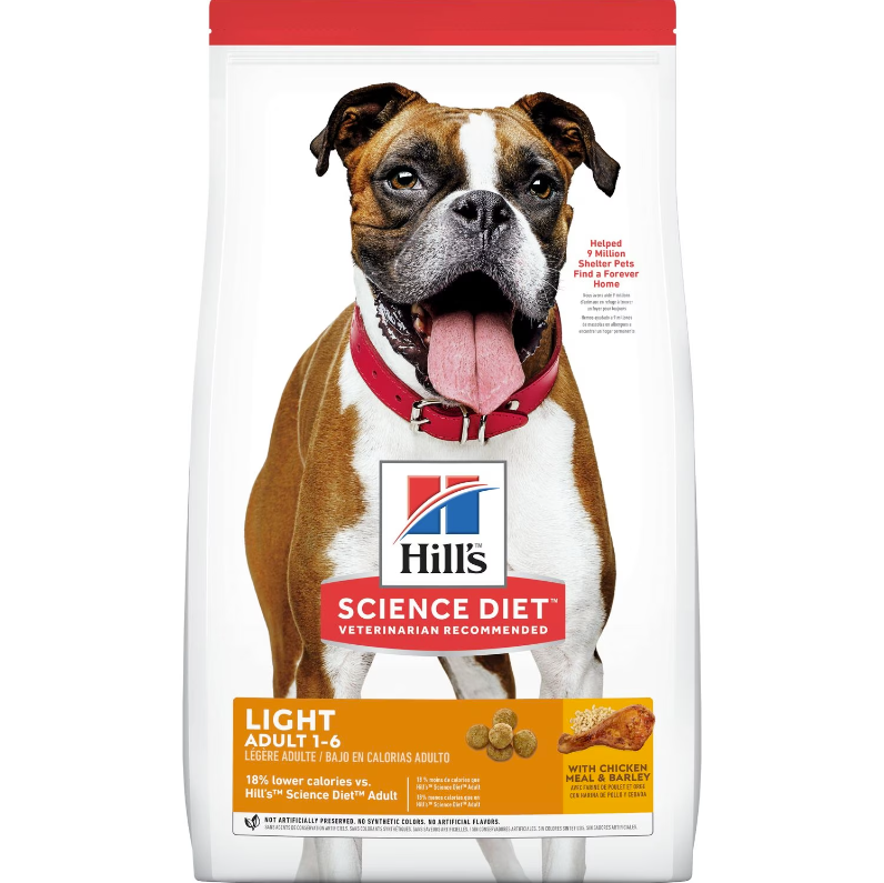 Hill's Science Diet Adult Light with Chicken Meal & Barley Dog Food, 30lb