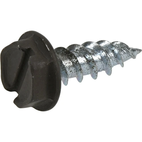 PROJECT CENTER BROWN SLOTTED HEX PAINTED-HEAD GUTTER ASSEMBLY SCREWS (#7 X 1/2") - 1LB BOX