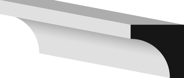 WM100 - 3/4" CLEAR COVE MOULDING (8' PC)
