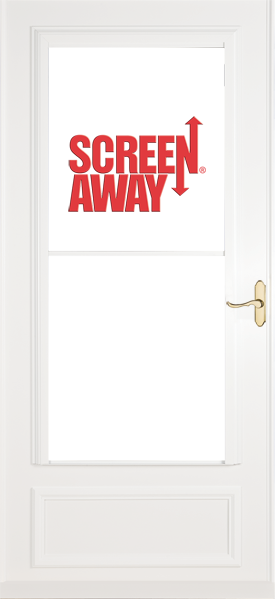 LARSON 36" WHITE SCREEN AWAY STORM DOOR (830-80)