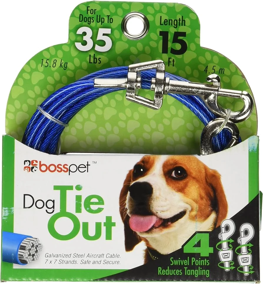 TIE OUT DOG MEDIUM 30 FOOT PDQ