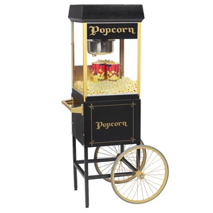 POPCORN POPPER BLACK W. CART