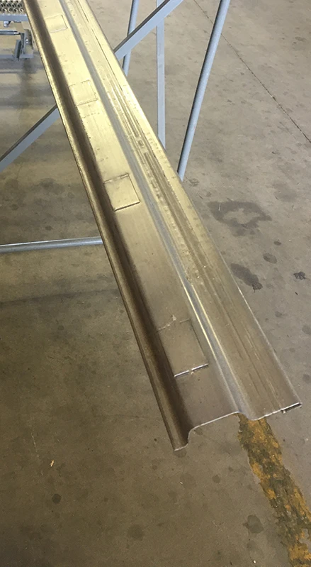 3-1/2" X 10' CONCRETE KEYWAY JOINT FORM