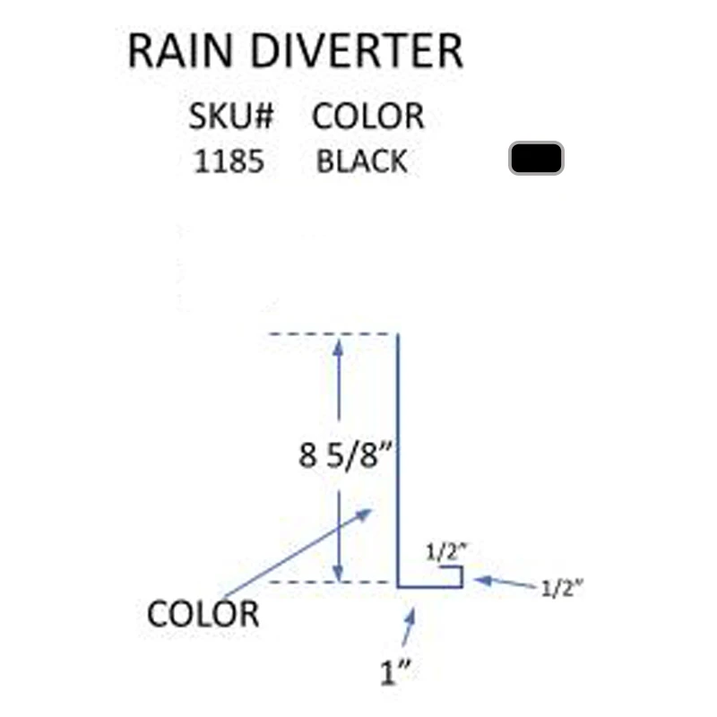 IVEY BLACK RAIN DIVERTER