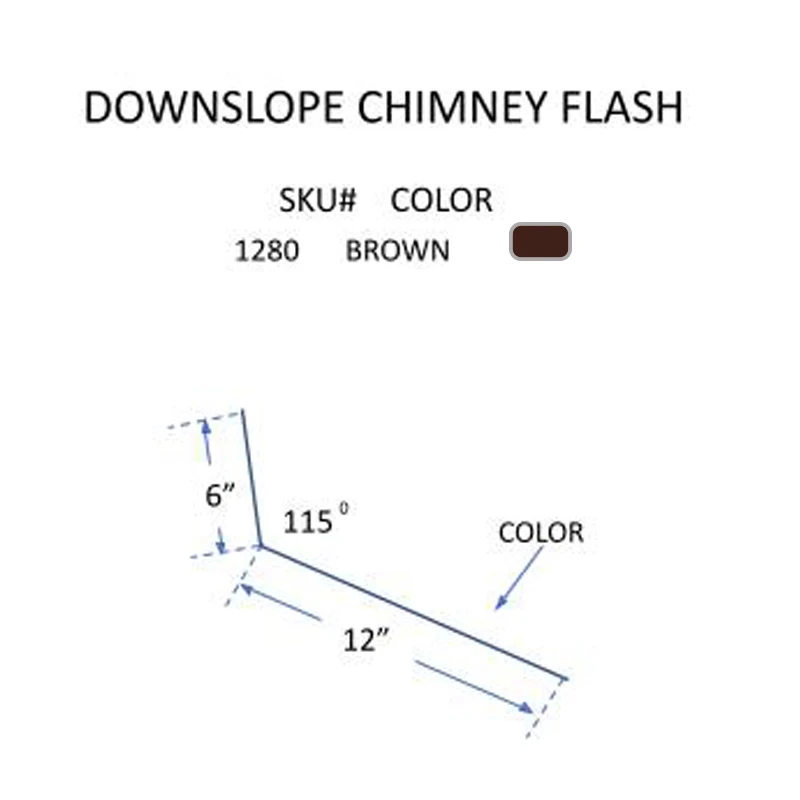 IVEY BROWN DOWNSLOPE CHIMNEY FLASHING