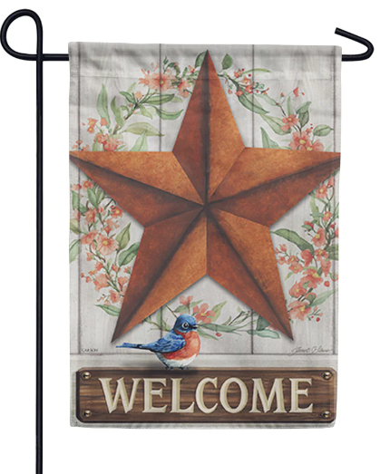 BARN STAR BLUEBIRD LARGE FLAG