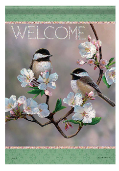 CHERRY BLOSSOM CHICK LARGE FLAG