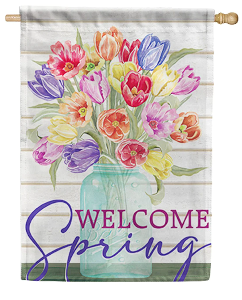 WELCOME SPRING LARGE FLAG