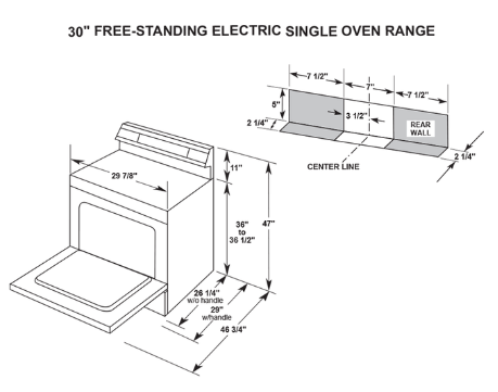 GE® 30" Free-Standing Electric Range