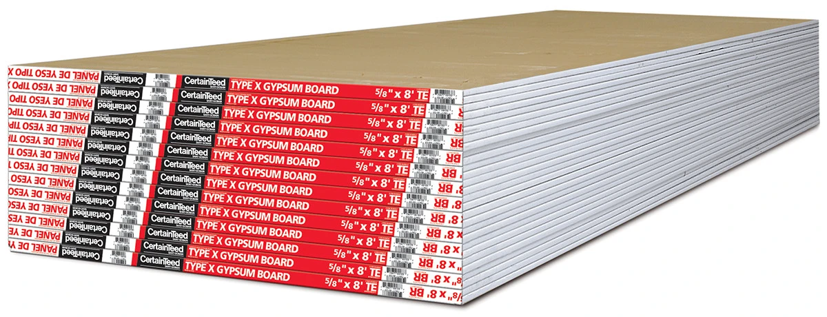 Type X Fire Resistant Drywall Panel 5/8-in X 4-ft X 8-ft
