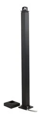 2" x 2" x 36" WESTBURY BLACK ALUMINUM CROSSOVER POST KIT WITH BOTTOM TRIM RING