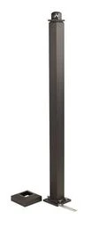 2" x 2" x 42" WESTBURY BLACK ALUMINUM CROSSOVER POST KIT WITH BOTTOM TRIM RING