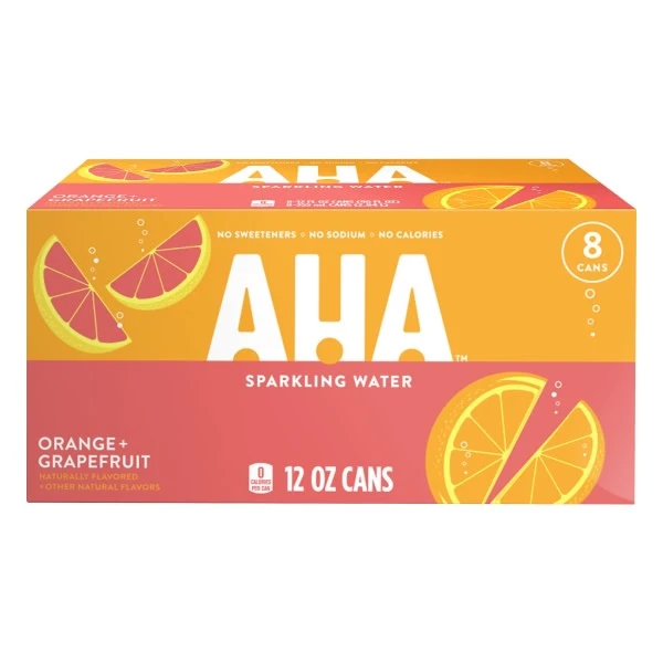 AHA ORANGE GRAPEFRUIT 12OZ 8PK