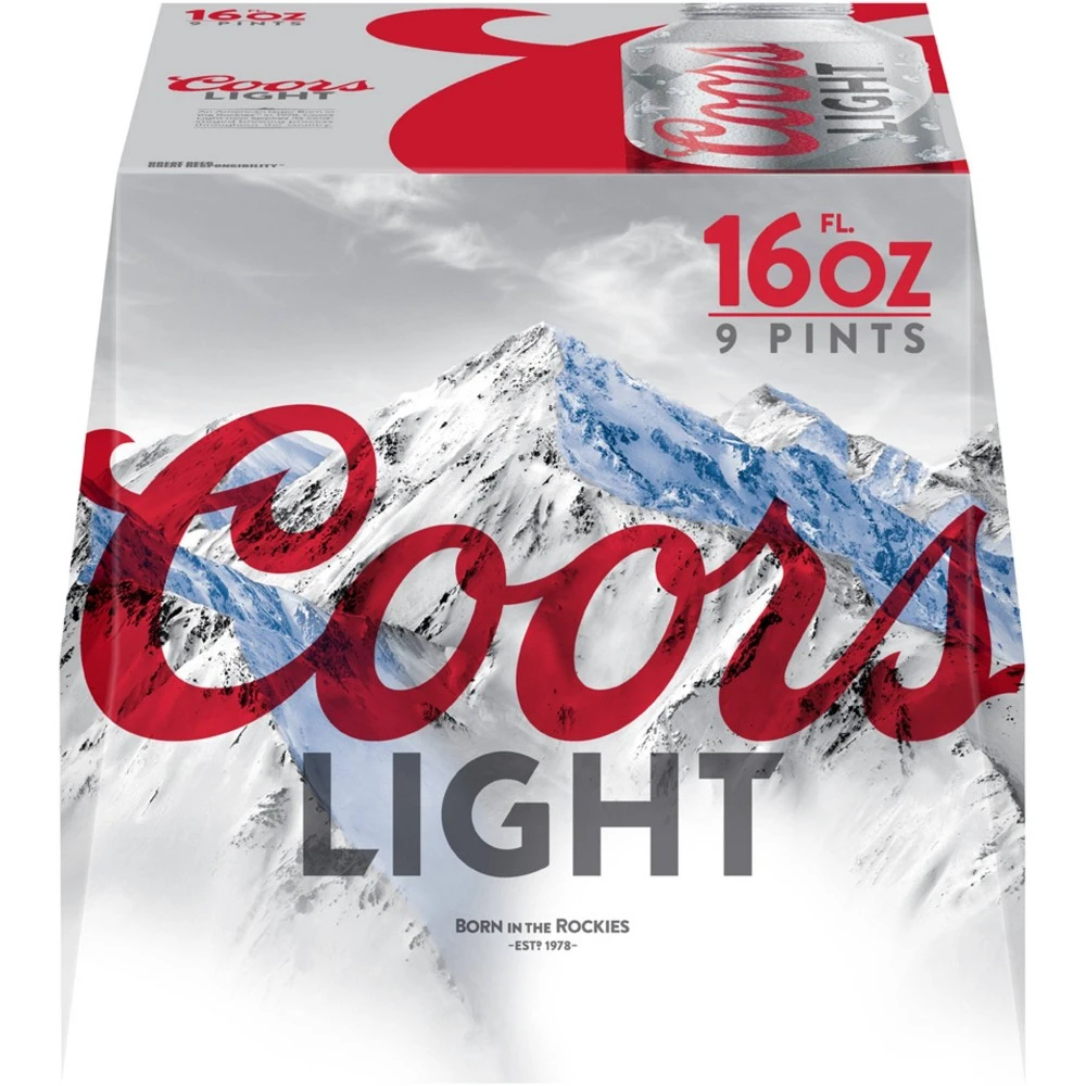 COORS LIGHT 16OZ 9PK