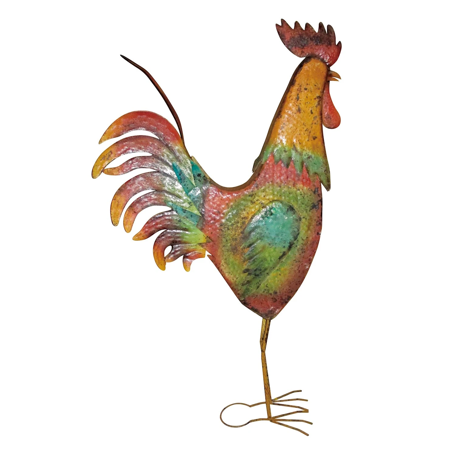 STATUARY ROOSTER METAL 63 INCH